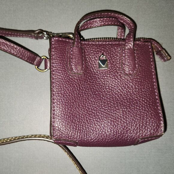 Michael Kors Mini Violet Pebbled Leather Tote-Style Wristlet - Picture 1 of 10